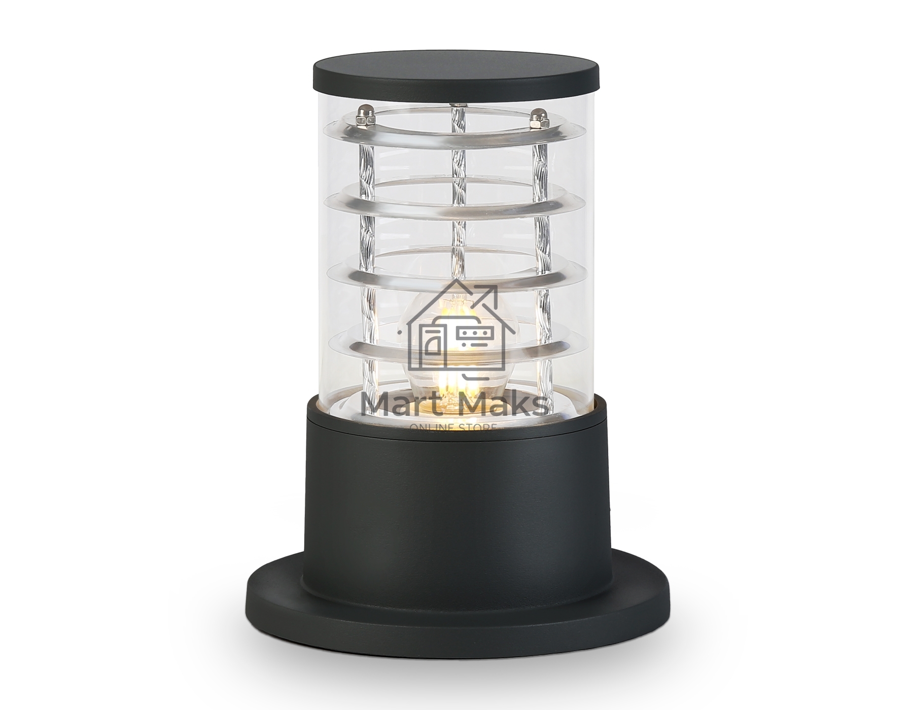 Светильник Ambrella light ST2532 BK/CL черный/прозрачный IP54 E27 max 40W D108*200
