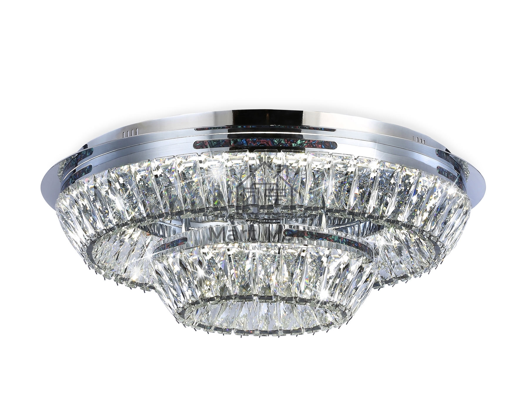 Светильник Ambrella light TR5029 CH/CL хром/прозрачный 3000K/4200K/6400K 81W D600*207 (Без ПДУ)
