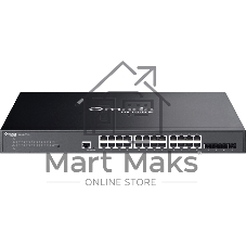Коммутатор управляемый TP-Link TL-SG3428XPP-M2 JetStream уровня 2+ с 24 портами 2,5 Gbит/с (8 портов PoE++, 16 портов PoE+) и 4 портами SFP+ 10 Gbит/с