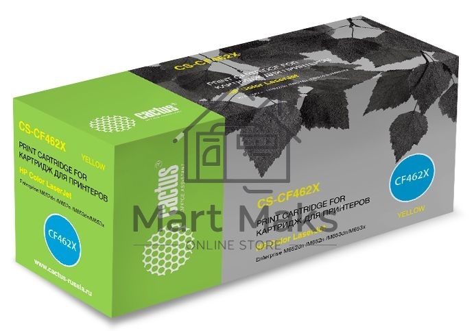 Картридж лазерный Cactus CS-CF462X желтый (22000 стр.) для HP Color LJ Enterprise M652dn/M653dn/M681dh