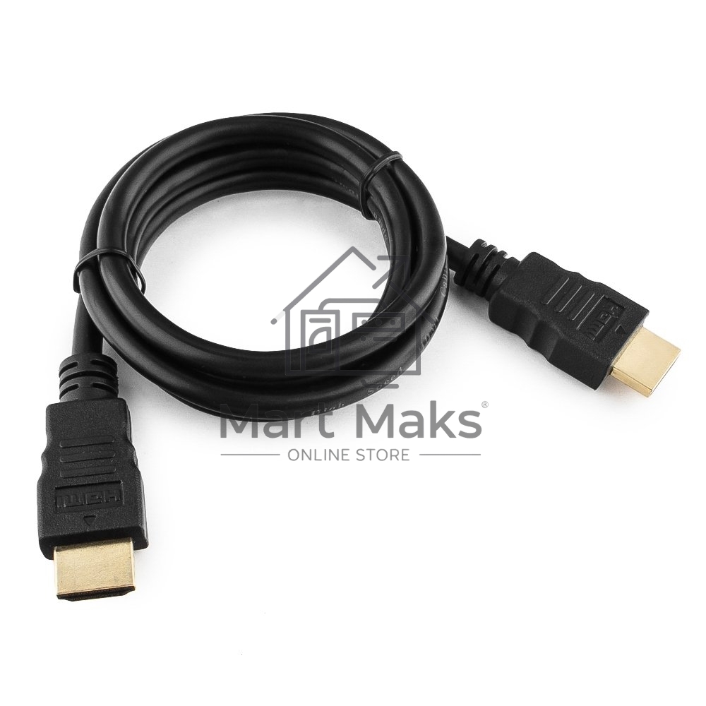 Кабель Cablexpert HDMI CC-HDMI4-1M, 19M/19M, v2.0, медь, позол.разъемы, экран, 1м, черный, пакет