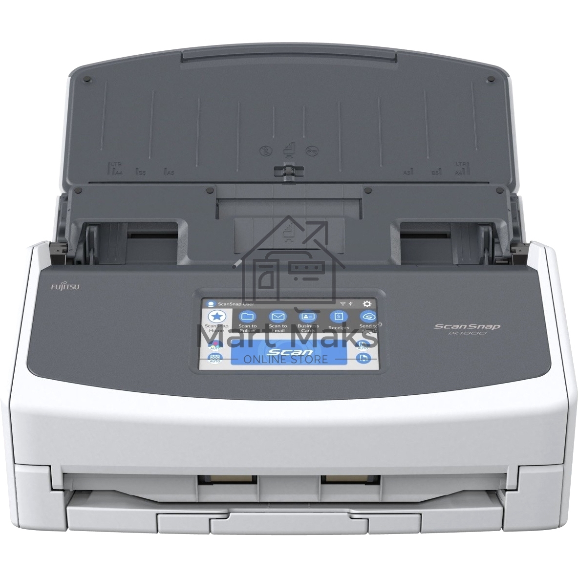Документ сканер Fujitsu ScanSnap iX1600 А4, двухсторонний, 40 стр/мин, автопод. 50 листов, сенсорный дисплей, Wi-Fi, USB 3.2