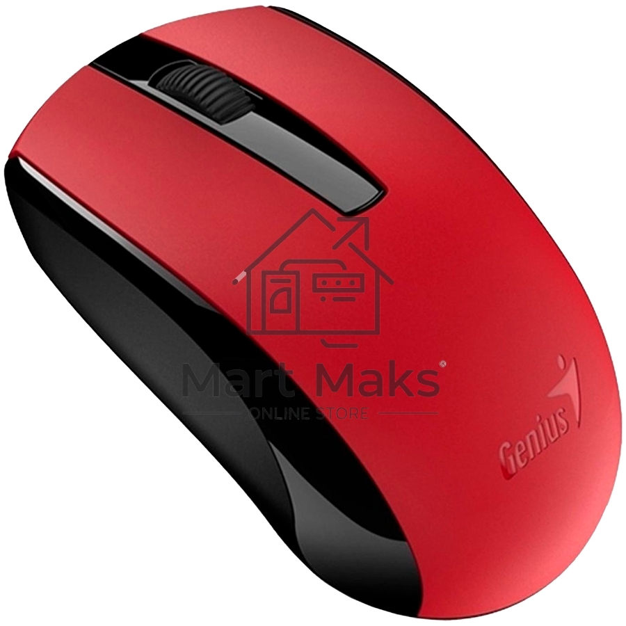Мышь беспроводная Genius ECO-8100 красный, 1600 dpi, радиоканал, USB, кнопки - 3