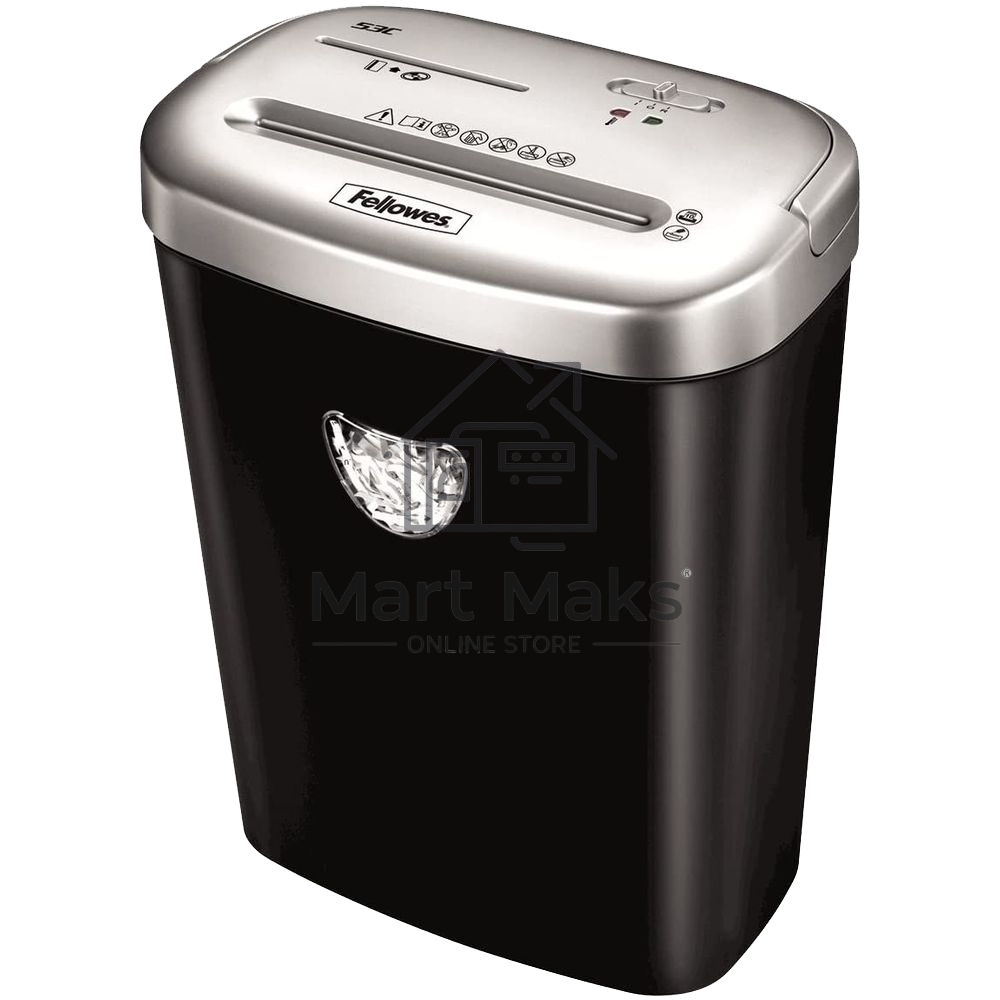 Шредер Fellowes PowerShred 53С, FS-46531, черный/серый