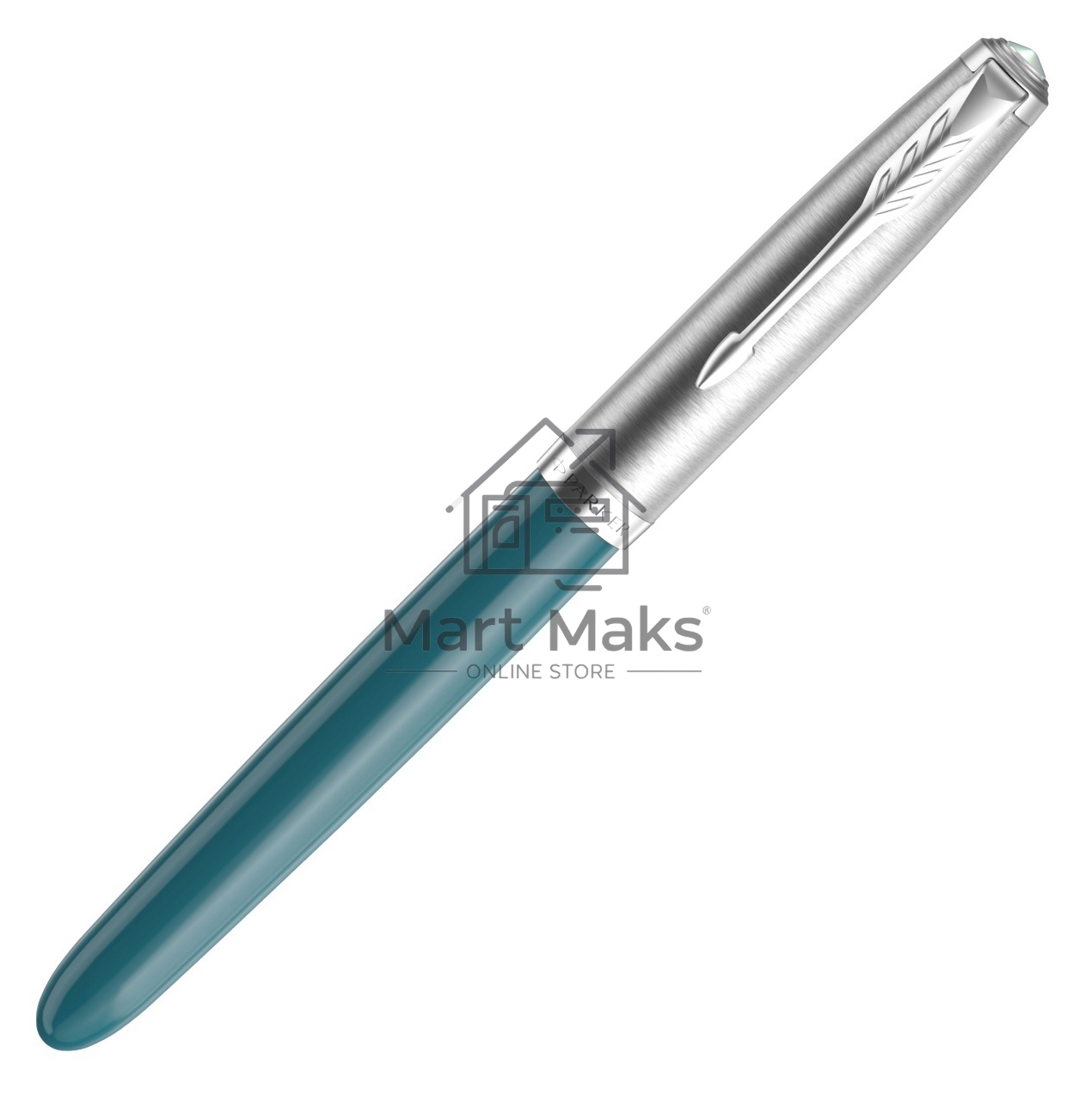 Ручка перьевая Parker 51 Core (CW2123506) Teal Blue CT F сталь нержавеющая, подарочная коробка