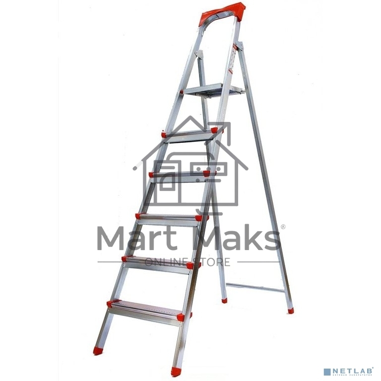 Стремянка FIT 65334стальная 6 ступеней вес 9.1кг