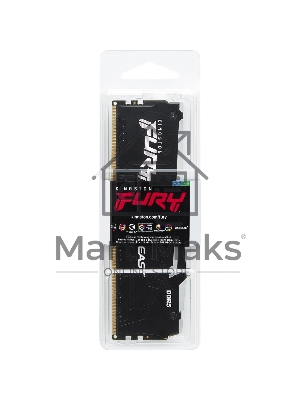 Оперативная память Kingston Fury Beast Black RGb, DDR5, 8Gb (1x8Gb), 5600MHz, CL36, DIMM, с радиатором, RGb, черный