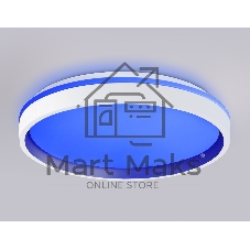 Светодиодный светильник RGB Ambrella light FZ607 WH/GD белый/золото IP20 66W 3000K-6500K+RGB D490*85 (ПДУ ИК)