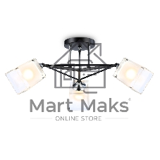 Светильник Ambrella light TR303072/3 BK/CH/FR черный/хром/белый матовый E27/3 max 40W D560*250