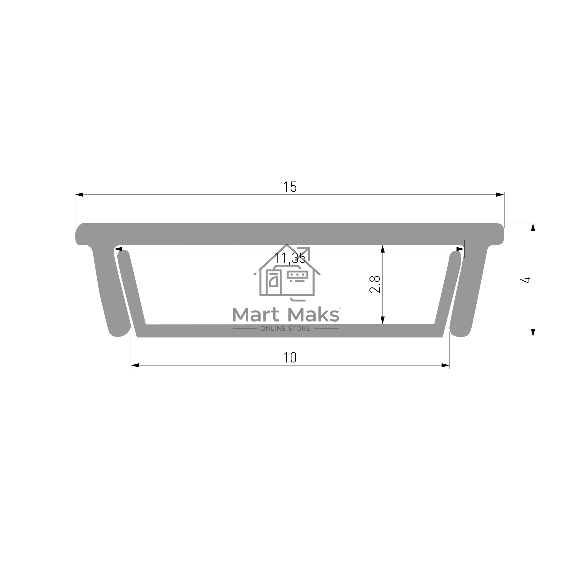 Гибкий алюминиевый профиль латунь/белый для LED ленты (под ленту до 10mm) LL-2-ALP012