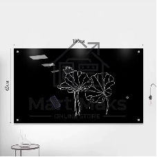 Доска стеклянная Cactus CS-GbD-65X100-BK-TM Сквозное крепление стеклянная черный 65x100 см стекло крепления