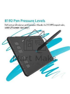 Графический планшет Huion Inspiroy H640P, 8192 уровней, Micro-USB