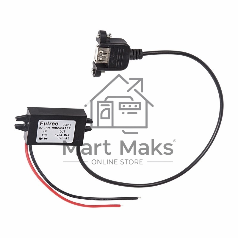 Адаптер DC 12 V-гнездо USB-A 5 V 3 A Rexant
