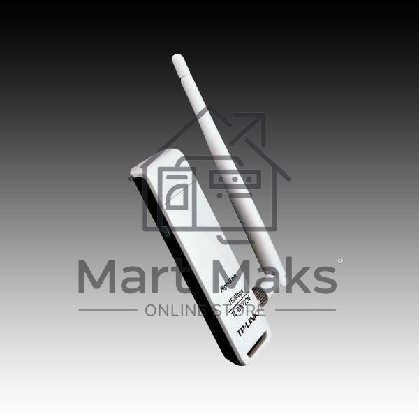 Адаптер TP-Link SOHO TL-WN722N 150Mbps High Gain Wireless N USB Adapter with Cradle, 1T1R, 2.4GHz, 802.11n/g/b, 1 detachable antenna