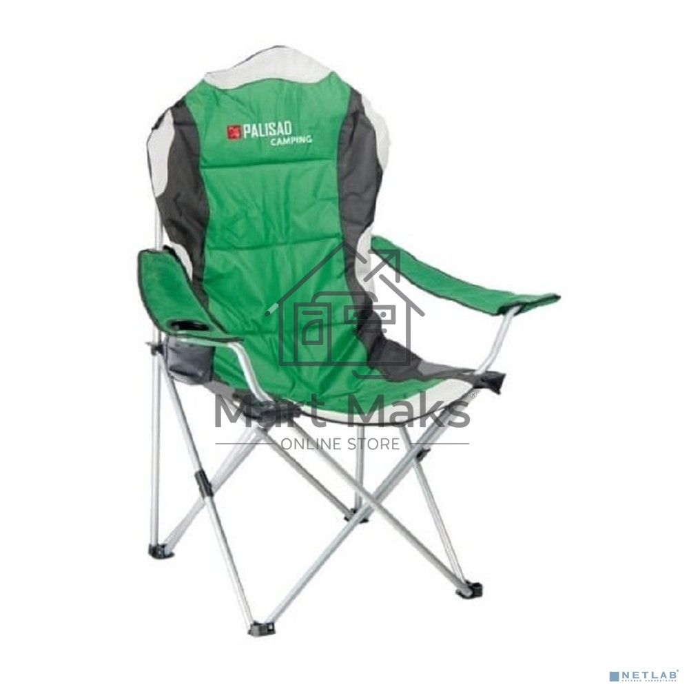 Кресло складное с подлокотниками и подстаканником 60x60x110/92 см, Camping Palisad
