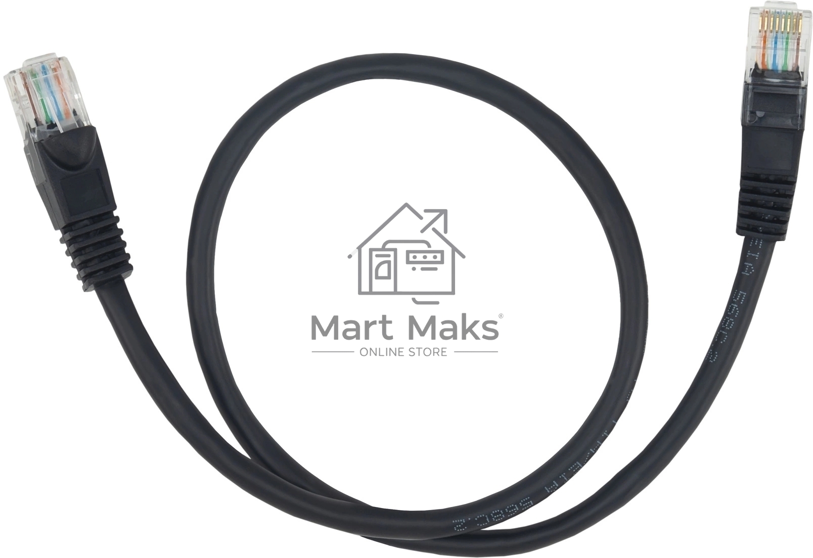 Патч-корд Buro UTP 4 пары cat5E CCA molded 0.25м черный RJ-45 (m)-RJ-45 (m) (упак.:1шт)