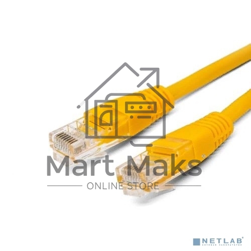 Кабель патч-корд, Filum FL-U5-C-0.5M-Y U/UTP 5e cat. 0.5м, 26AWG(7x0.16 мм), чистая медь, PVC, жёлтый