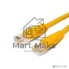 Кабель патч-корд, Filum FL-U5-C-0.5M-Y U/UTP 5e cat. 0.5м, 26AWG(7x0.16 мм), чистая медь, PVC, жёлтый