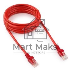 Патч-корд UTP Cablexpert cat.5e, 3м, литой, многожильный, красный