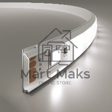 Гибкий алюминиевый профиль белый/белый для LED ленты (под ленту до 10mm) LL-2-ALP012