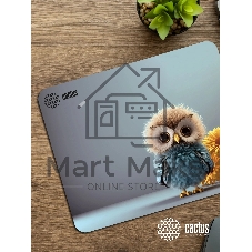 Коврик для мыши Cactus Owl gray рисунок 300x50x3мм (CS-MPC-D12M)