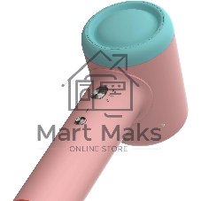 Фен Deerma DEM-CF51W розовый/бирюзовый, 1400 Вт, компактный, ионизация