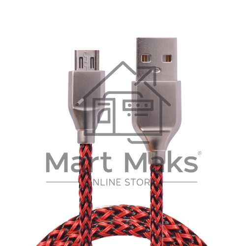 Кабель USB ACD-Titan MicroUSB ~ USB-A Нейлон, 1м, красно-черный (ACD-U927-M1R)