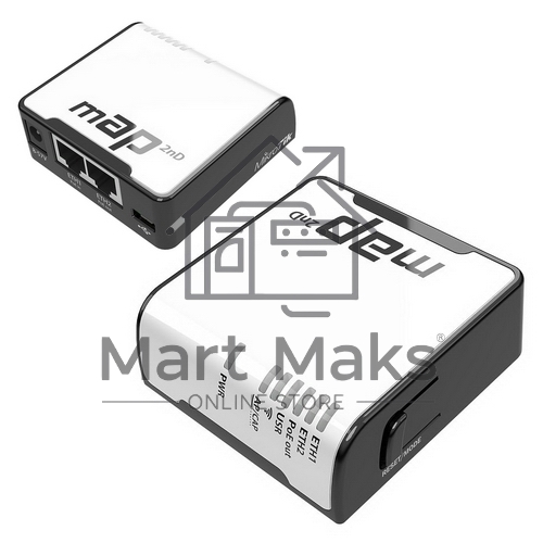 Беспроводной маршрутизатор MikroTik RBmAP2nD 802.11n 300Mbps 2.4 ГГц -1xLAN PoE белый
