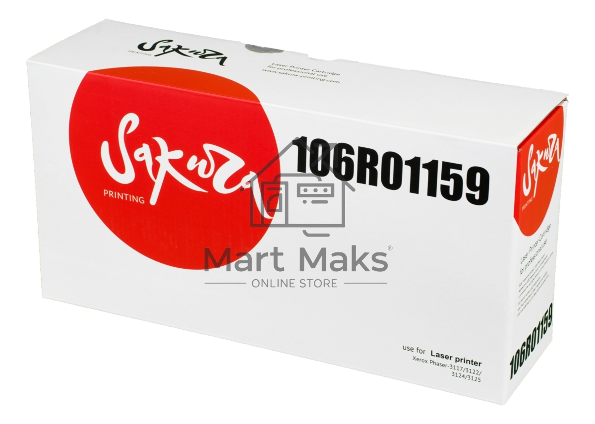 Картридж лазерный Sakura 106R01159 для Xerox P3117/3122/3124/3125, черный, 3000 к.