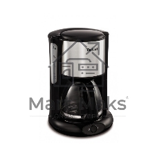Кофеварка капельная Tefal CM361838 1000Вт серебристый/черный
