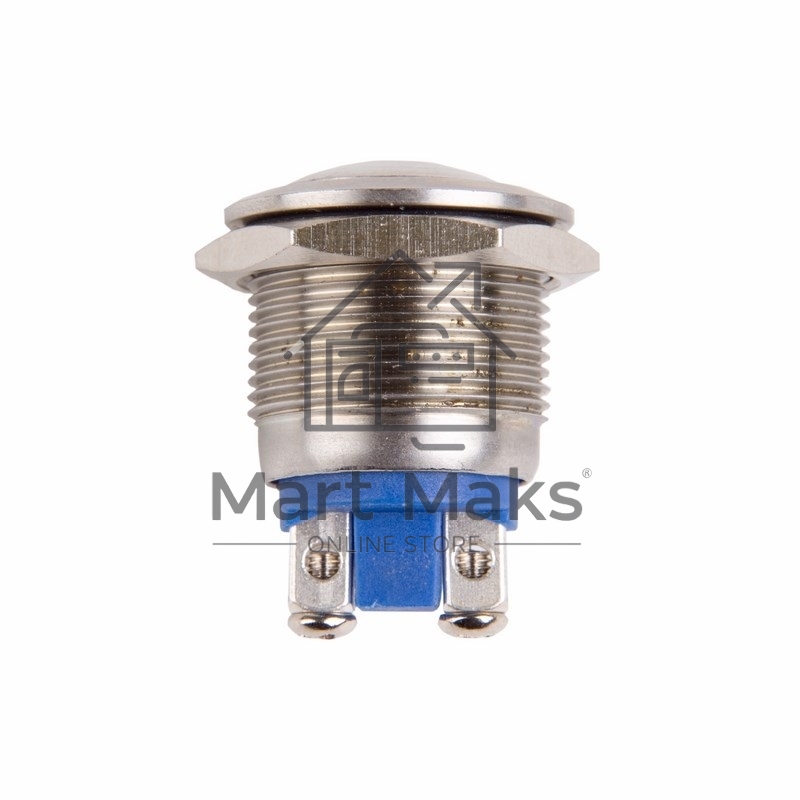 Кнопка антивандальная Ø19 Б/Фикс (2с винт) (ON)-OFF сфера Rexant