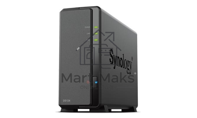 СХД SYNOLOGY настольное исполнение 1BAY NO HDD DS124