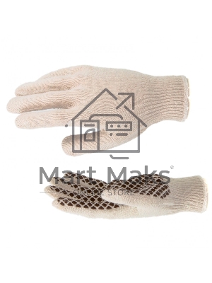 Перчатки трикотажные, рисунок ПВХ гель 