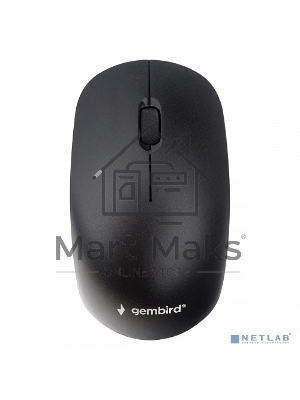 Мышь беспроводная Gembird MUSW-435 черный, 1600 dpi, радиоканал, USB, кнопки - 3