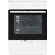 Плита электрическая Gorenje GEC6A11WG белый, конфорок 4 шт, духовка 65 л, 60 см x 85 см x 60 см