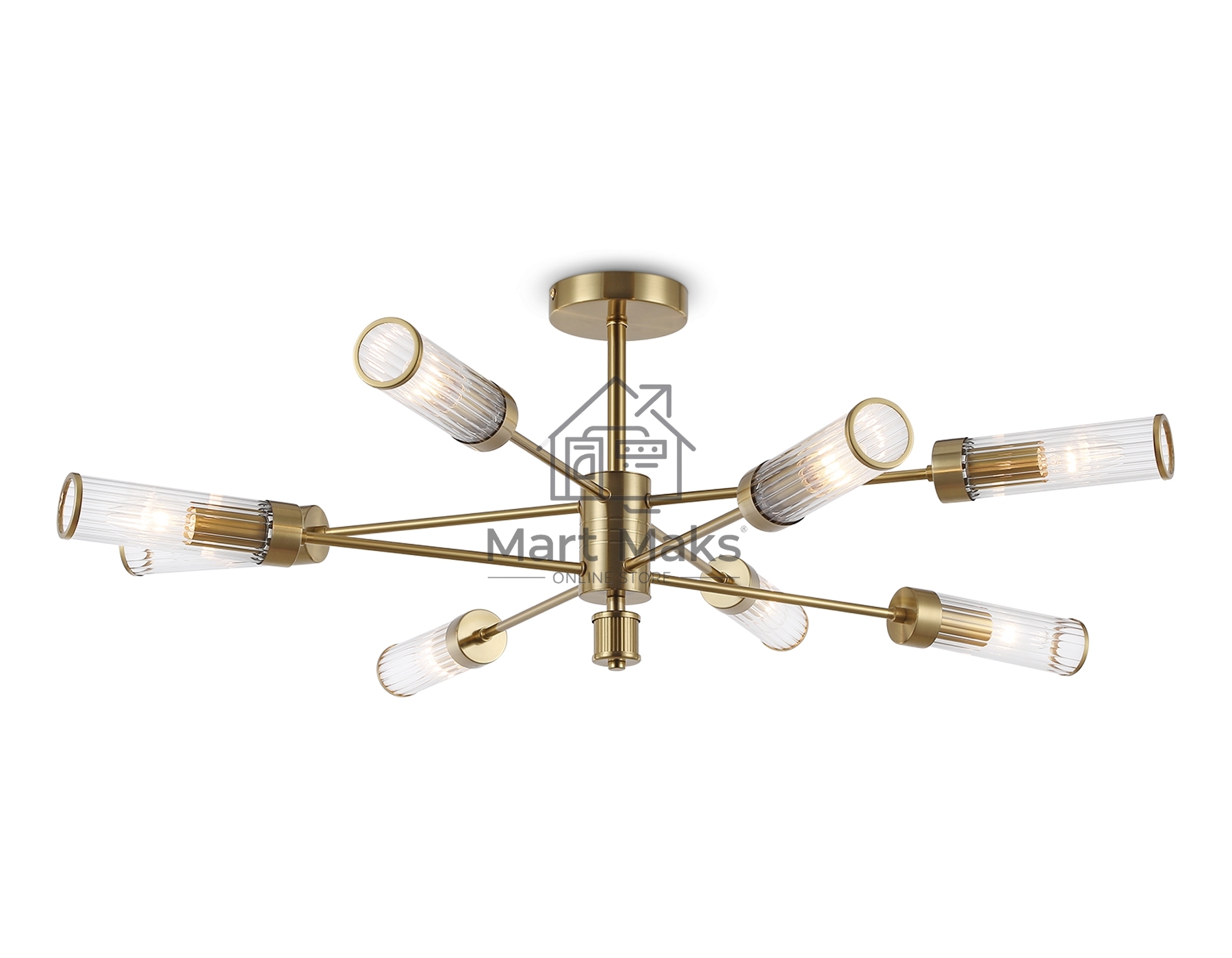 Люстра Ambrella light LH55162/8 BS/CL латунь/прозрачный E14/8 max 40W D930*330