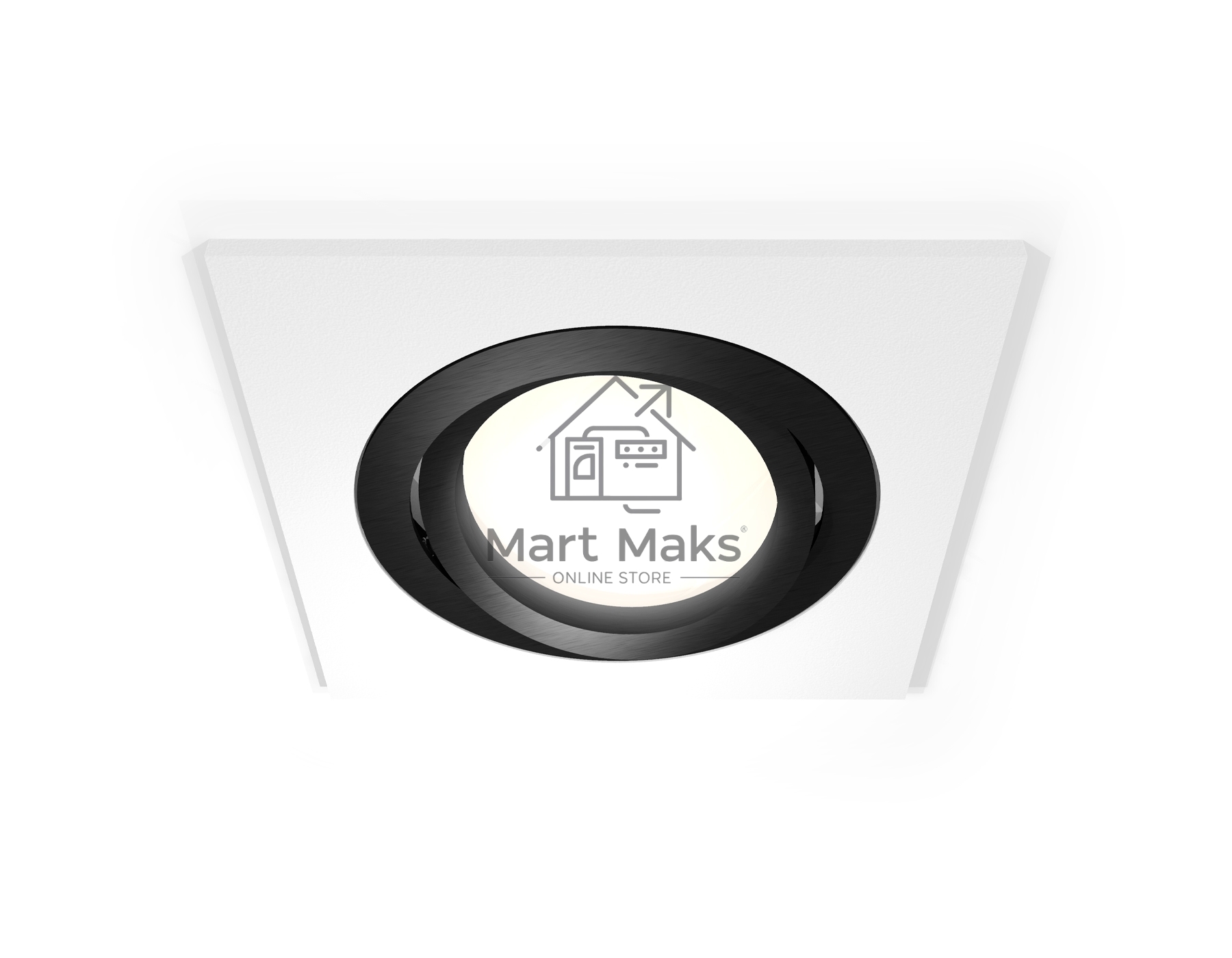 Комплект встраиваемого поворотного светильника Ambrella light XC7631081 SWH/PBK белый песок/черный полированный MR16 GU5.3 (C7631, N7002)
