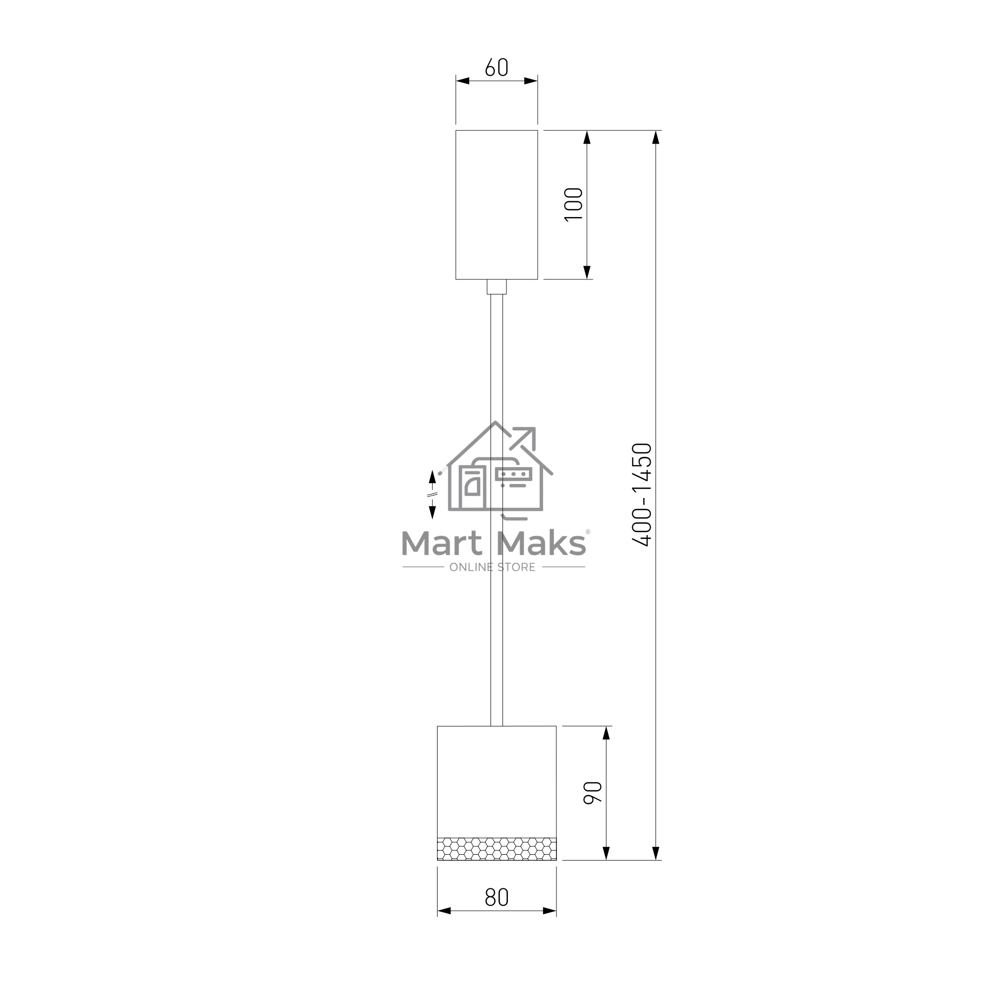 Светильник подвесной светодиодный 50243 LED 12W 4200K чёрный
