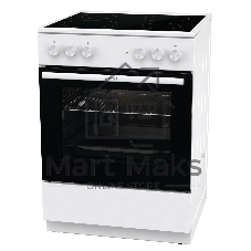Плита электрическая Gorenje GEC6A11WG белый, конфорок 4 шт, духовка 65 л, 60 см x 85 см x 60 см