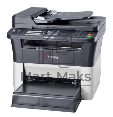 МФУ лазерный Kyocera Ecosys FS-1025MFP (1102M63RU0/1102M63RUV/1102M63RU2/1102M63NX2/1102M63DZ2), A4, ч/б, печ. до 25 стр/мин., скан. до 18 стр/мин. (ч/б) 6 стр/мин. (цвет), 600 x 1800 dpi (печать) 600x600dpi (скан), USB, RJ-45