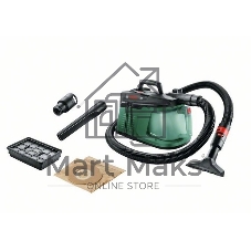 Строительный пылесос Bosch EasyVac3 зеленый, 170/700 Вт, уборка сухая, пылесборник контейнер, 2 л