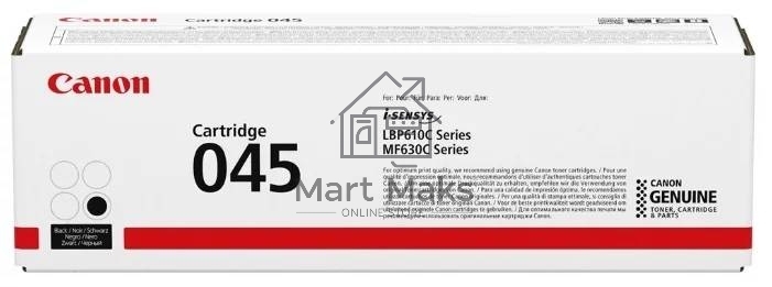Картридж лазерный Canon 045BK черный, 1400 стр., для i-SENSYS MF631/633/635, LBP611