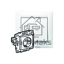 Розетка электрическая Valena с заземлением и шторками (белая) Legrand 774421