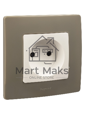 Розетка 2К винт., защ.шт., белый ETIKA Розетка 2К винт., защ.шт., белый