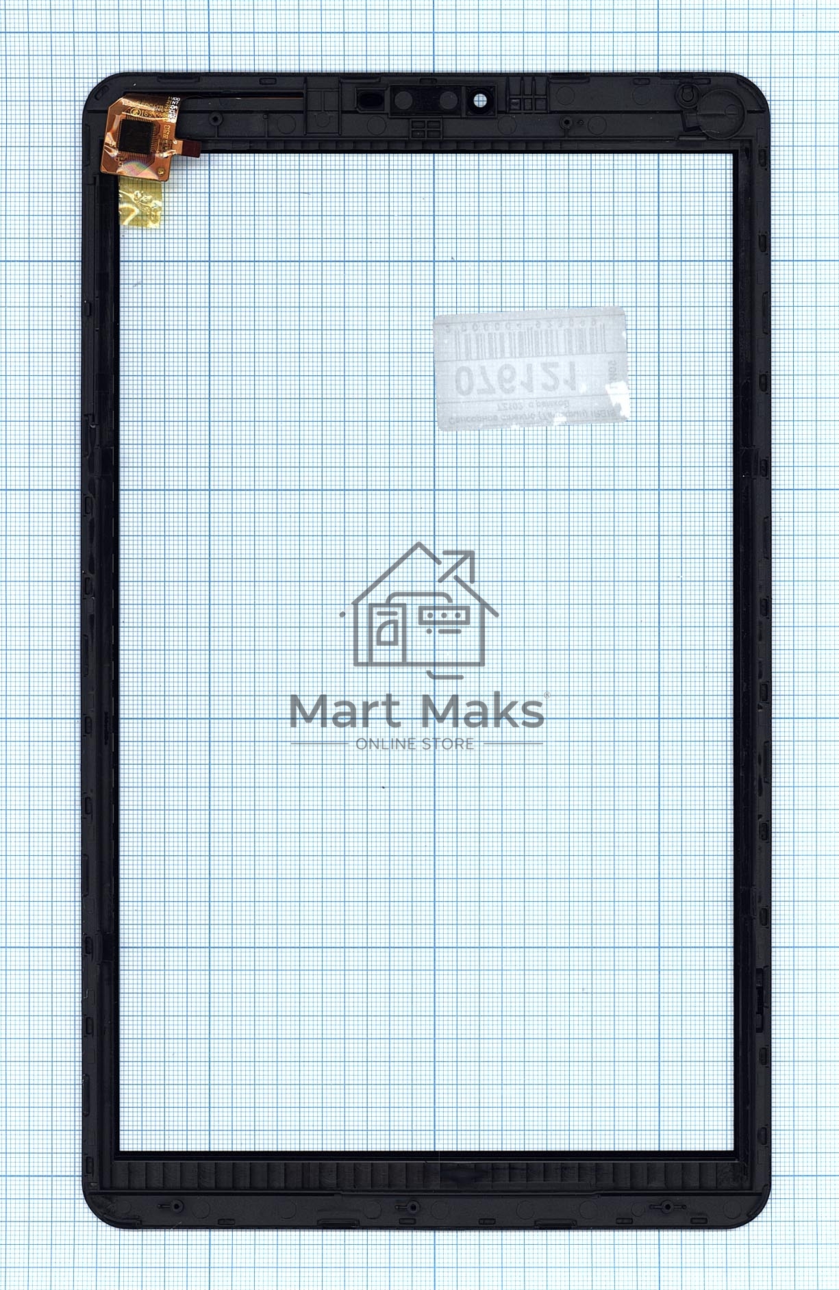 Сенсорное стекло (тачскрин) для Irbis TZ102. черное с рамкой