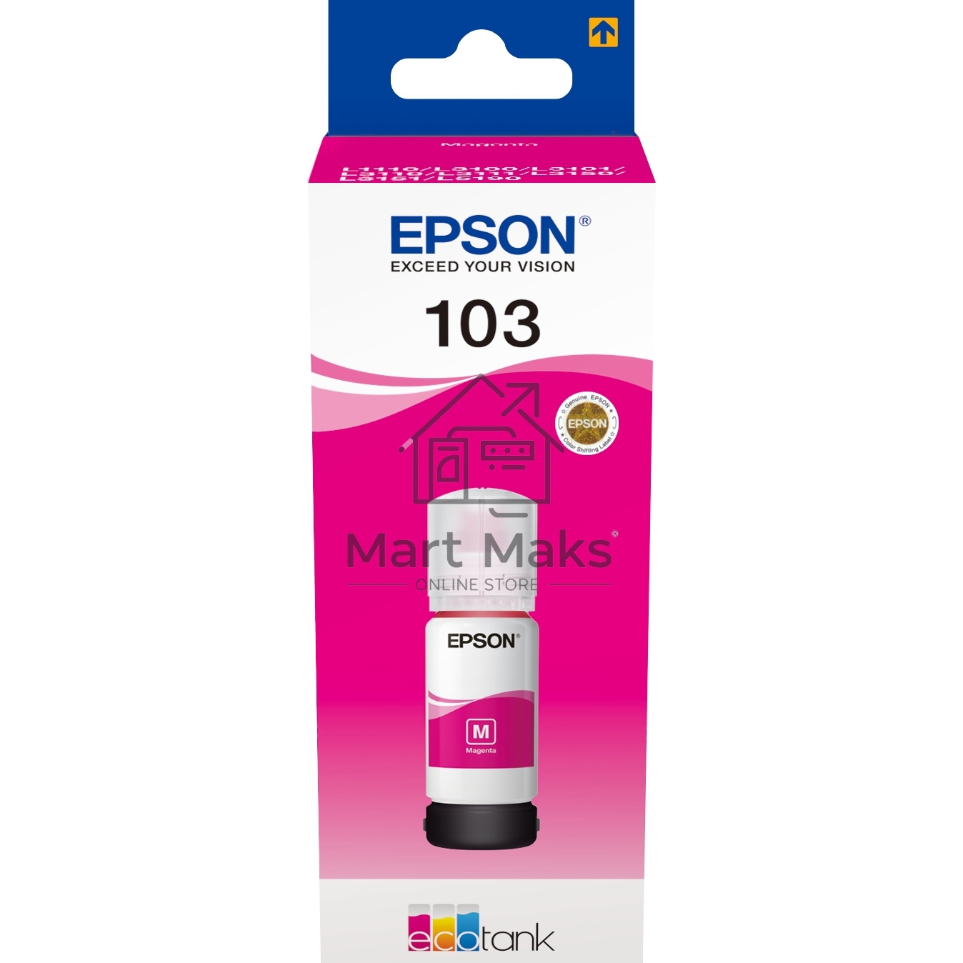 Чернила Epson 103M C13T00S34A пурпурный (65 мл) для Epson L3100/3110/3150