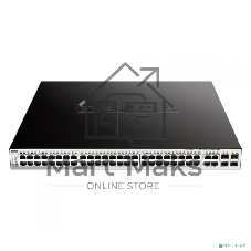 Коммутатор D-Link DGS-1210-52MP/FL1A, 48×1 Гбит/с PoE+ + 4×1 Гбит/с Combo (RJ45/SFP), настраиваемый
