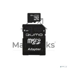 Флеш карта QUMO MicroSDHC 8GB Сlass 10 UHS-I, 3.0 , адаптер в комплекте SD, черно-красная картонная упаковка