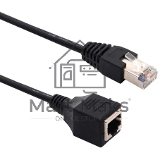 Патч-корд Buro BU-C5EXTND-1M-B UTP cat5E solid 1м черный RJ-45 (m)-RJ-45 (f)