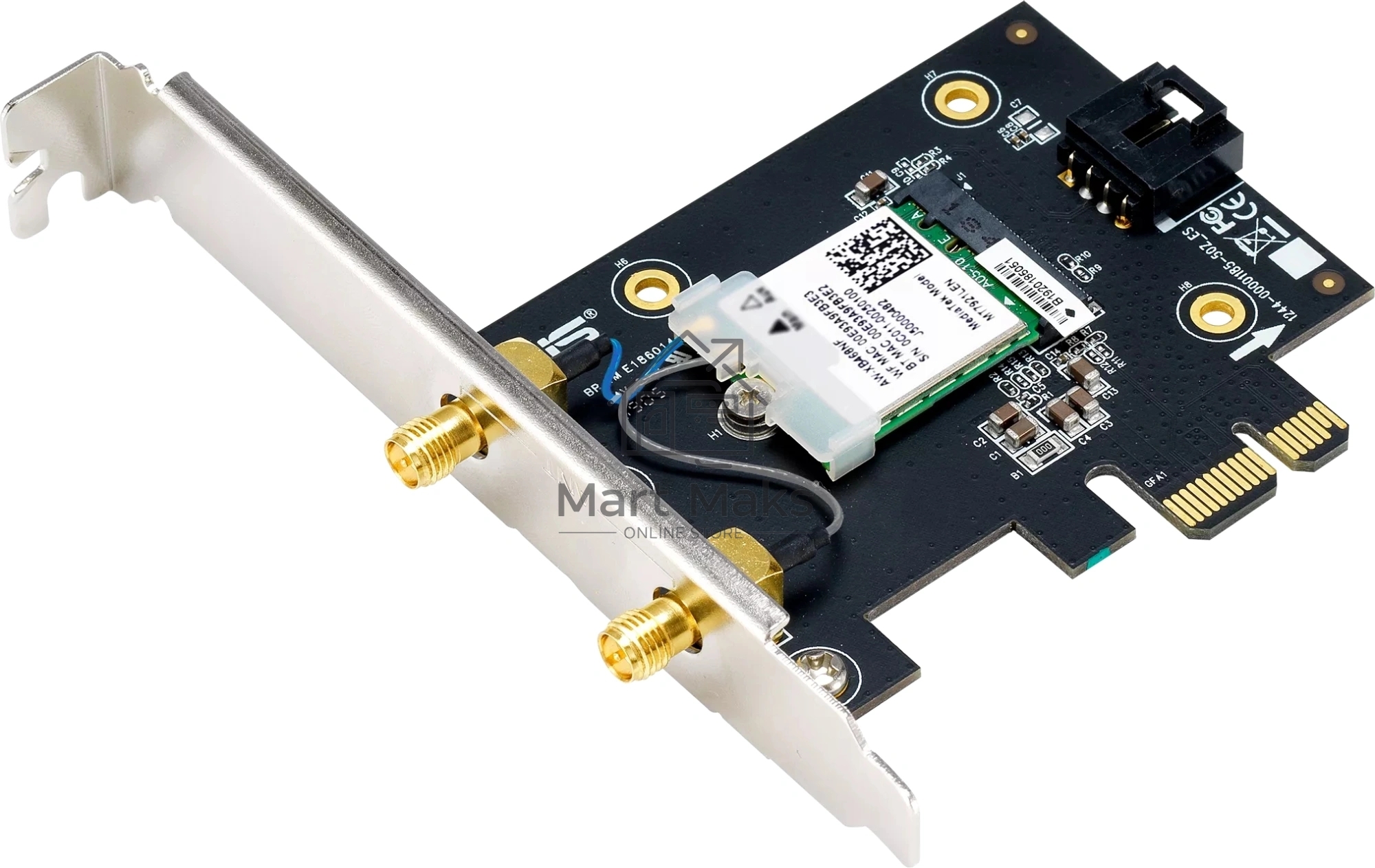 Сетевой адаптер Wi-Fi + Bluetooth Asus PCE-BE6500 BE6500 PCI Express 2ант.